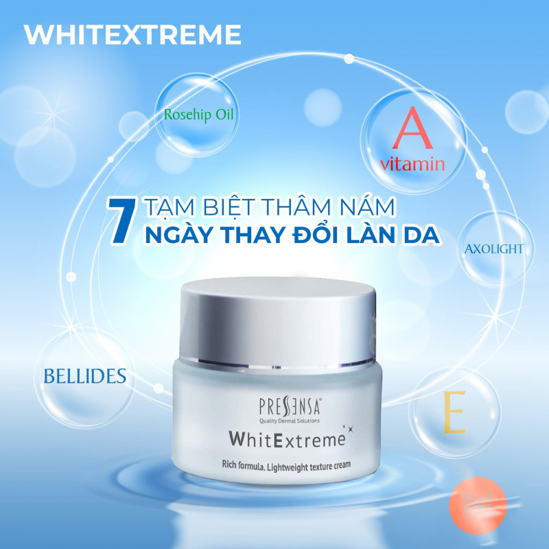 Kem dưỡng làm trắng sáng da hoàn hảo Pressensa WhitExtreme cream